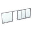 C.R. Laurence CRL Satin Anodized Horizontal Sliding Service Window OXO Format with 1/8&quot; &amp; 1/4&quot; Vinyl Only No Screen | SW2600A