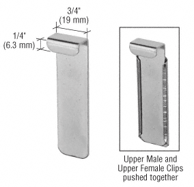 C.R. Laurence CRL Bishop Upper Mirror Clip-Male - Package | SW5232