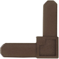 C.R. Laurence CRL 1/4&quot; Bronze Square Cut Screen Frame Corner - 100 pack | SWSC14BRZ