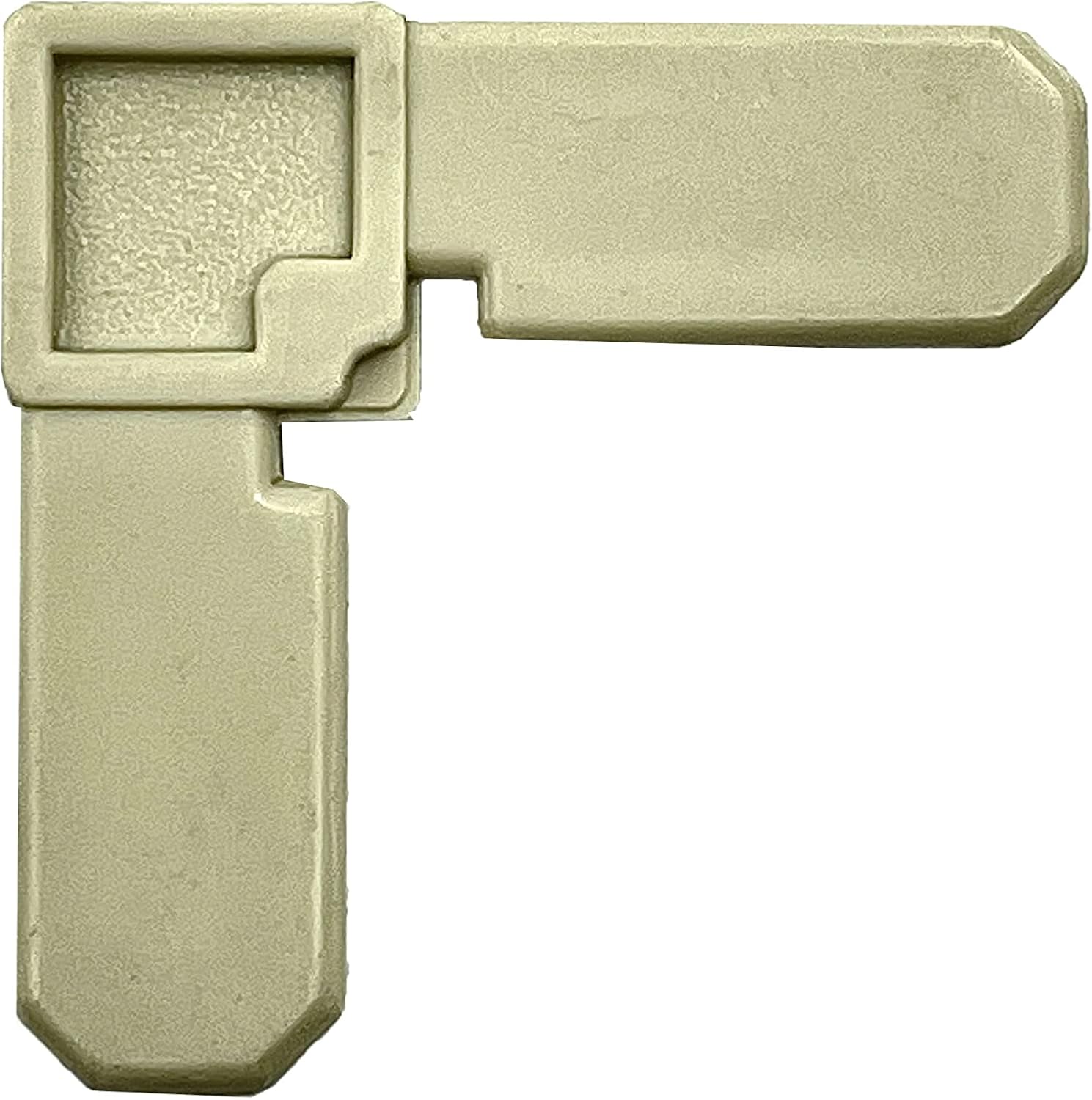 C.R. Laurence CRL 3/8&quot; Beige Square Cut Frame Corner - 100 pack | SWSC38BGE