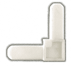 C.R. Laurence CRL 7/16&quot; Beige Square Cut Frame Corners - 100 pack | SWSC716BGE