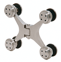 C.R. Laurence CRL Brushed Stainless Sydney Series Glass-to-Glass Mount Hinge | SYD180BS