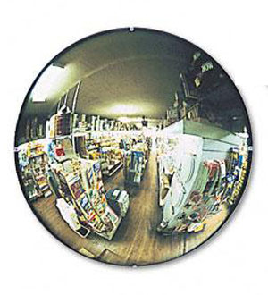 12&quot; Acrylic Convex Mirror Indoor with Hardboard Backing and Telescoping Bracket | CVI12T
