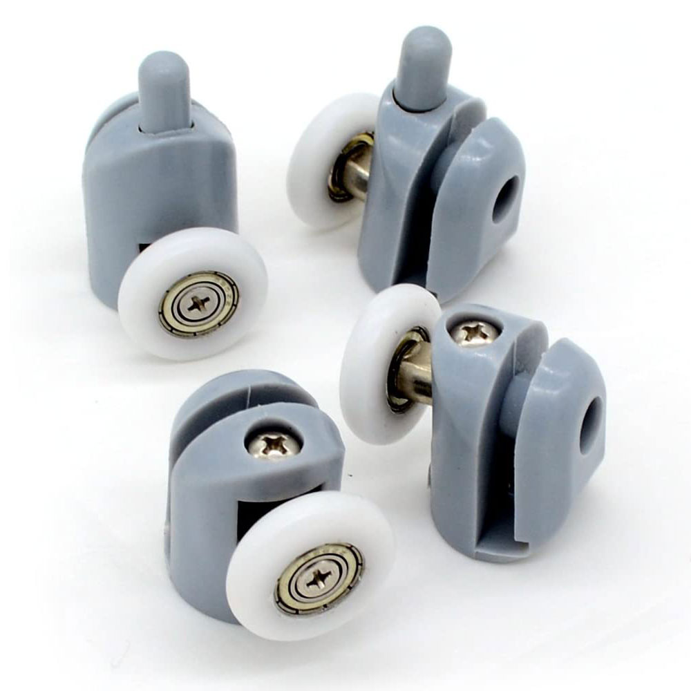 Shower Door 7/8&quot; Dia. Ball Bearing Roller Assembly for Sliding Shower Doors (2 Upper Rollers and 2 Bottom Rollers) | KDSA4