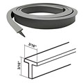 Gordon Glass&#174; Gray "T" Sill Bead Vinyl for Framed Shower Doors - 7 ft Long