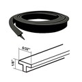 Gordon Glass&#174; Black "T" Sill Bead Vinyl for Framed Shower Doors - 7 ft Long