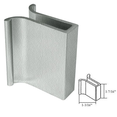 Brushed Nickel Frameless Shower Door Slip-On Finger Pull | SDFP118209