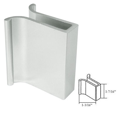 Brite Chrome Frameless Shower Door Slip-On Finger Pull | SDFP118200