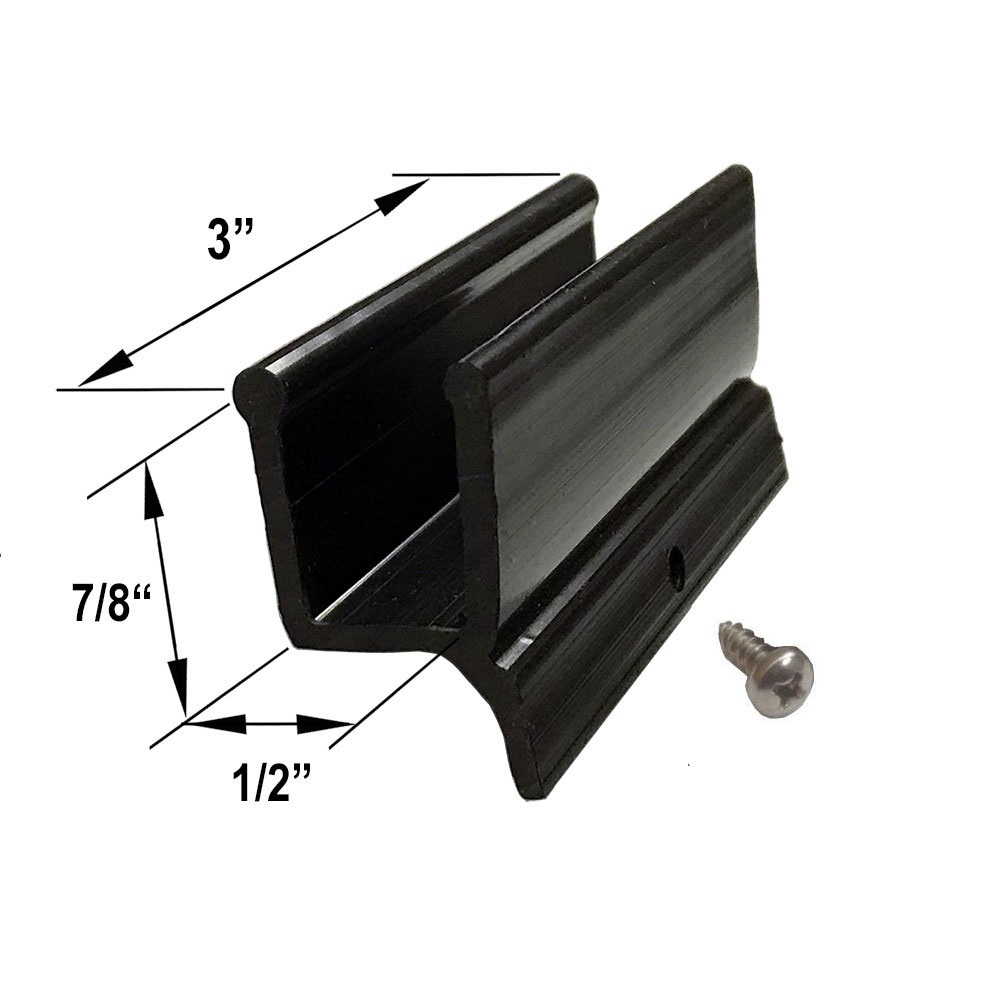 Sliding Shower Door Bottom Guide 1/2&quot; Wide | SHDG3