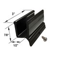 Gordon Glass&#174; Sliding Shower Door Bottom Guide 1/2" Wide x 3" Long