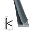 Gray Vinyl Pivot Gasket for Swing Shower Doors - 7 Ft Long