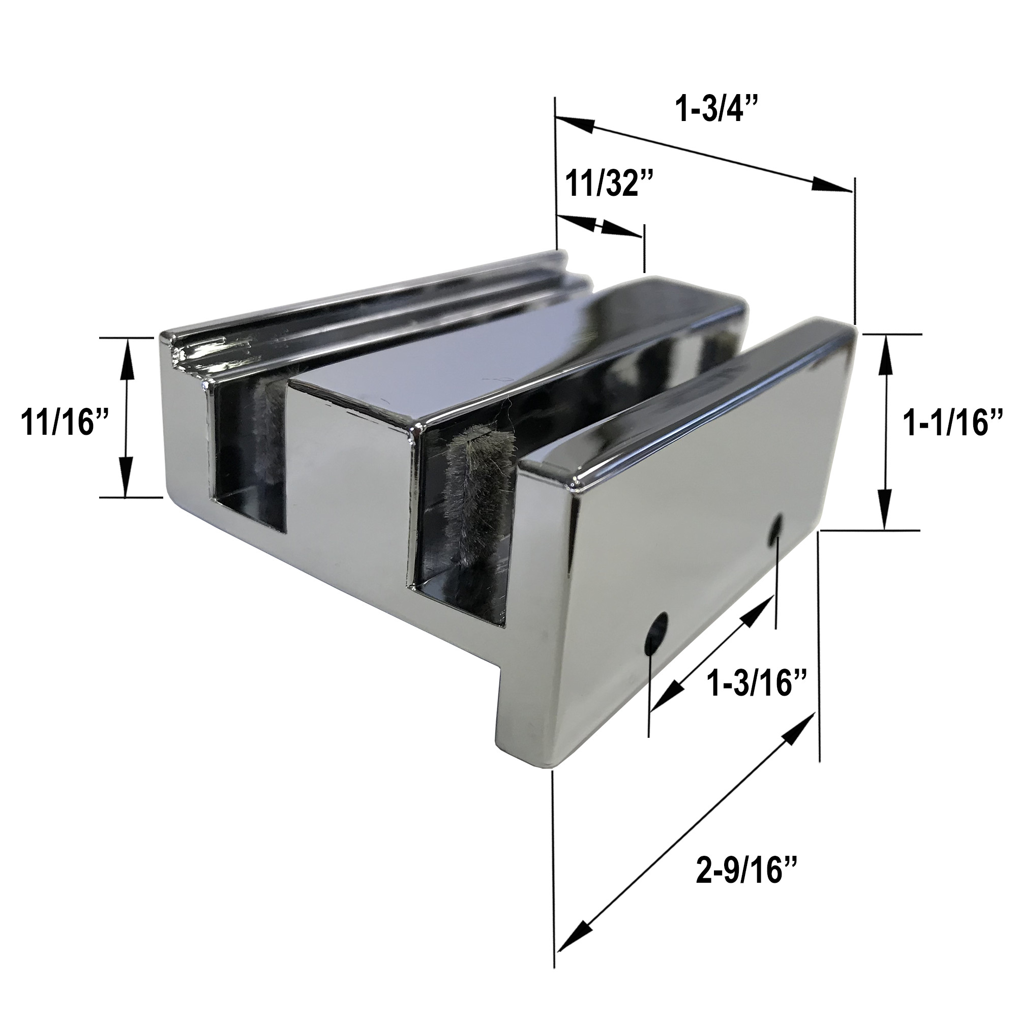 Gordon Glass™ Universal Frameless Shower Door Guide for 3/16&quot;, 1/4&quot; and 5/16&quot; Glass. | LOTA