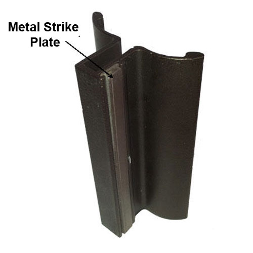 4&quot; Frameless Shower Door Handle with Metal Strike Plate - Oil Rubbed Bronze Finish | FSDH4ORBMP