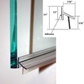 Gordon Glass&#174; Clear Polycarbonate Drip Rail and Sweep Combination w/ VHB Tape for Frameless Shower Doors - 33-5/8 in long