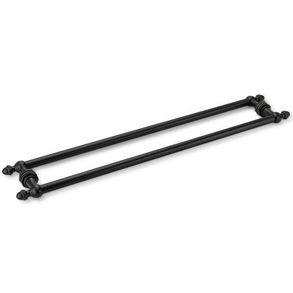 Sonata 24&quot; Cuttable Back-to-Back Towel Bar - Matte Black | SO24DBLTBMB