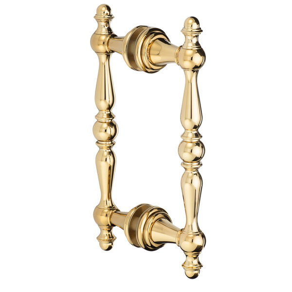 Symphony 8&quot; Back-to-Back Double Sided Decorative Pull - Polished Brass | S8DPDPB
