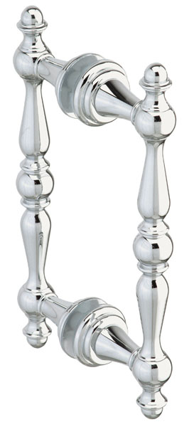 Symphony 8&quot; Back-to-Back Double Sided Decorative Pull - Polished Chrome | S8DPDPC