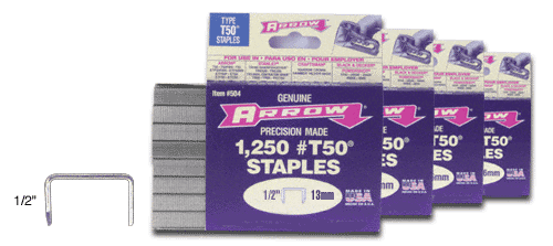 C.R. Laurence CRL 1/2&quot; Arrow Precision Made T50 Staples | T5012