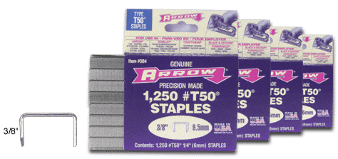 C.R. Laurence CRL 3/8&quot; Arrow Precision Made T50 Staples | T5038