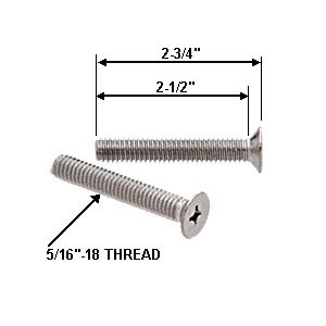 C.R. Laurence CRL Thru-Bolts for 1-3/4&quot; Thick Door Pull Mounting - Package | TB4CH