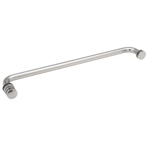 CRL Polished Chrome 18&quot; Towel Bar with Contemporary Knob | TBCC18CH