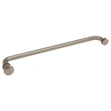 CRL Brushed Nickel 18&quot; Towel Bar With Traditional Knob | TBCT18BN