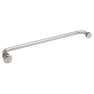 CRL Polished Chrome 18&quot; Towel Bar with Traditional Knob
 | TBCT18CH