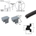 Gordon Glass&#174; Flexible Shower Door Magnetic Seal 70" Long with Gray Plastic End Caps