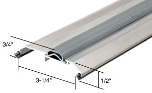 C.R. Laurence CRL Aluminum Saddle Threshold With Vinyl Cap 3-1/4&quot; Wide 3/4&quot; High - 72 in long | TH006AV72