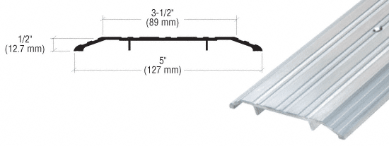 C.R. Laurence CRL Aluminum Saddle Threshold 5&quot; Wide 1/2&quot; High - 73 in long | TH015A72