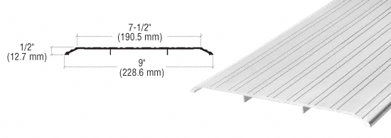 C.R. Laurence CRL Aluminum Saddle Threshold 9&quot; Wide 1/2&quot; High - 73 in long  | TH019A72