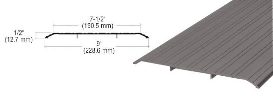 C.R. Laurence CRL Bronze Saddle Threshold 9&quot; Wide 1/2&quot; High - 73 in long  | TH019D72