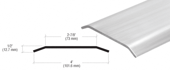 C.R. Laurence CRL Stainless Steel Saddle Threshold 4&quot; Wide 1/2&quot; High - 36 in long | TH074SS36