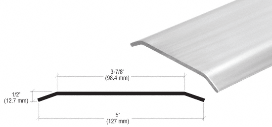 C.R. Laurence CRL Stainless Steel Saddle Threshold 5&quot; Wide 1/2&quot; High - 36 in long  | TH075SS36