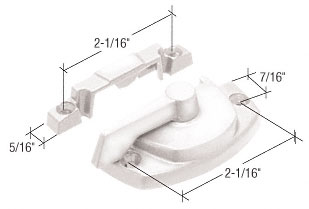 Truth White Sash Lock With Lugs- 7/16&quot; Backset 2-1/16&quot; Mounting Holes | TH23081 | TH23081
