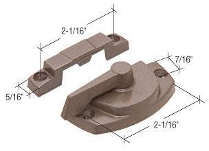 Truth Bronze Sash Lock Without Lugs- 7/16&quot; Backset 2-1/16&quot; Mounting Hole | TH23082 | TH23082