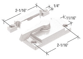 White Sash Lock With Lugs, 11/16&quot; Backset, 2-1/16&quot; Mounting Holes | TH23087 | TH23087