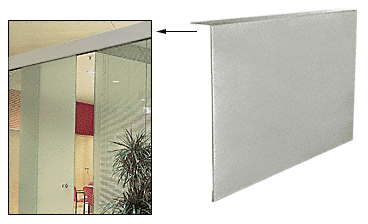 C.R. Laurence CRL Brushed Stainless Clad Finish 1&quot; X 7-1/4&quot; Custom &quot;L&quot; Cover for Top Hung Track | THC1BSC