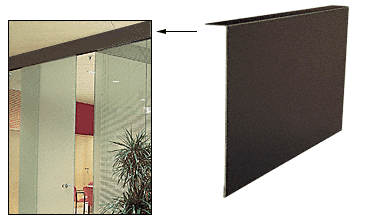 C.R. Laurence CRL Duranodic Bronze Clad 1&quot; X 7-1/4&quot; Custom &quot;L&quot; Cover for Top Hung Track | THC1DUC