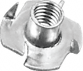 C.R. Laurence CRL 3/8&quot;-16 Zinc Tee Nut for 1-1/2 and 2&quot; Standoffs | TN3816Z