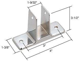 C.R. Laurence CRL 1-9/32&quot; Two Ear Partition Bracket | TP723