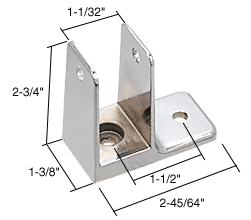 C.R. Laurence CRL 1-1/32&quot; One Ear Bracket for Restroom Partitions | TP724