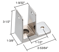 C.R. Laurence CRL 1-9/32&quot; One Ear Bracket for Restroom Partitions | TP727
