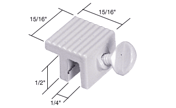 C.R. Laurence Window Thumbscrew Lock, White - Package | U9802