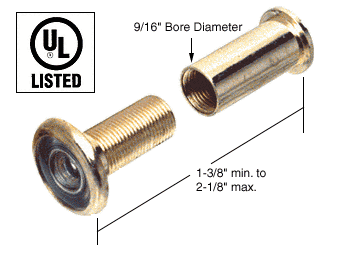 C.R. Laurence CRL U.L. Listed Brass Wide Angle Door Viewer - ** REPLACED BY S4179 ** | U9891