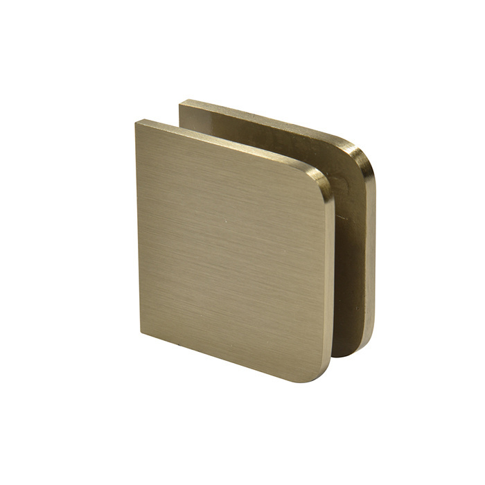 CRL Brushed Bronze Traditional Style Fixed Panel U-Clamp | UC77BBRZ