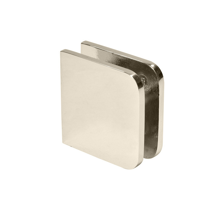 CRL Polished Nickel Traditional Style Fixed Panel U-Clamp | UC77PN