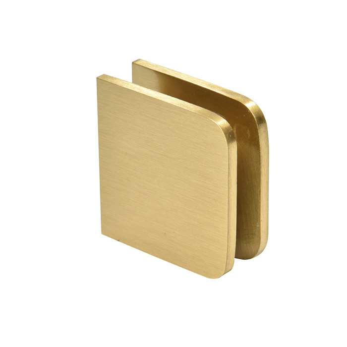 CRL Satin Brass Traditional Style Fixed Panel U-Clamp | UC77SB