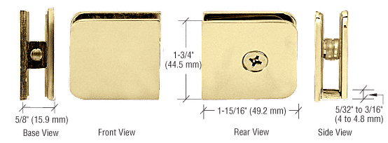CRL Satin Brass Oversized Fixed Panel U-Clamp | UC79SB