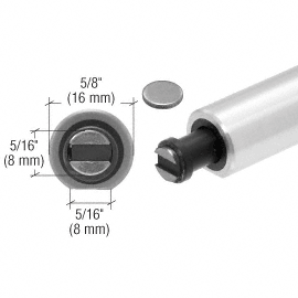 C.R. Laurence CRL Brushed Stainless Round UV Pushbutton Magnetic Latch | UV0250